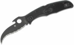 Spyderco Matriarch 2 Knife Emerson Black FRN (3.57" Black Full Serr) C12SBBK2W