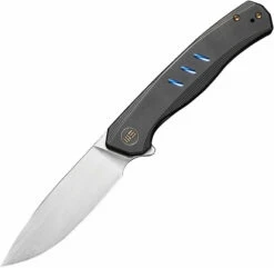 WE Knife Co Seer Frame Lock Knife Black Titanium (3.48" Satin) WE20015-1
