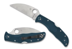 Spyderco Endela Lightweight Wharncliffe Folding Knife K390 Blue FRN (3.42" Satin) C243FPWK390