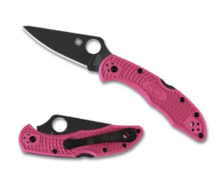 Spyderco Delica 4 Lightweight Lockback Knife Pink FRN (2.9" Black S30V) C11FPPNS30VBK