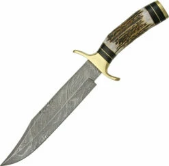 Damascus Iron Maiden Fixed Blade Knife Bowie Knife