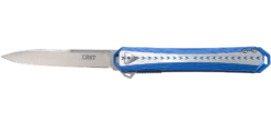 CRKT Stickler Liner Lock Assisted Flipper Knife Blue Aluminum (3.38" Satin) 6710