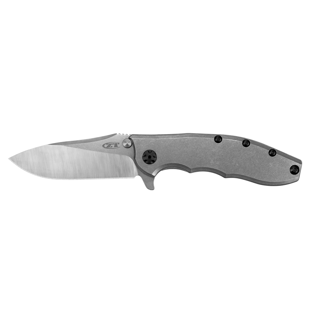 Zero Tolerance Hinderer Frame Lock Knife Titanium (3.5" Satin 20CV) ZT 0562TI 3 Zero Tolerance Hinderer Frame Lock Knife Titanium (3.5" Satin 20CV) ZT 0562TI