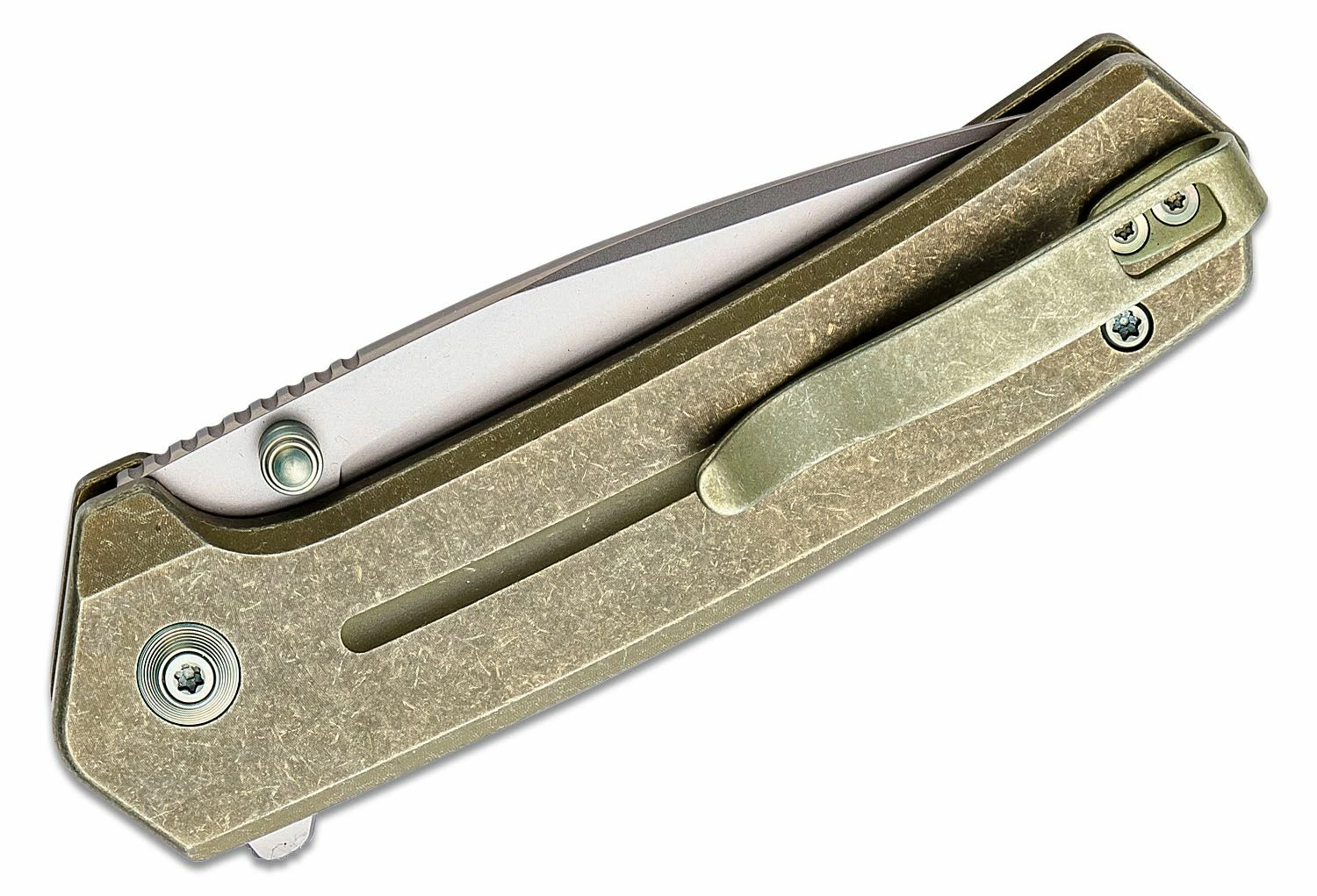 WE Knife Co Culex Button Lock Knife Green Titanium (2.97" BB) WE21026B-5 4 WE Knife Co Culex Button Lock Knife Green Titanium (2.97" BB) WE21026B-5 - Image 2