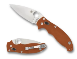 Spyderco Manix 2 SPRINT RUN Ball Bearing Lock Knife Orange G-10 (3.37" Satin REX 45) C101GPBORE2