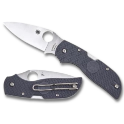 Spyderco Chaparral Lightweight Lockback Knife Gray FRN (2.8" Satin) C152PGY