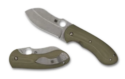 Spyderco Bombshell Flash Batch Folding Knife Green G-10 (2.98" Stonewash) C250GTIP