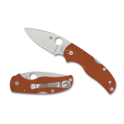 Spyderco Native 5 Lockback Knife Orange G-10 (2.98" Satin REX 45) SPRINT RUN C41GPBORE