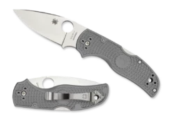 Spyderco Native 5 Lightweight Lockback Knife Gray FRN (3" Satin Maxamet) C41PGY5