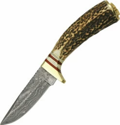 Damascus Whitetail Skinner Fixed Blade Knife Knife -CUTTING EDGE CUTLERY CO Sales DM1046