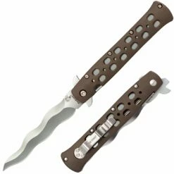 Cold Steel Kris Ti-Lite Liner Lock Knife Brown Zytel (4" Satin) CS-26SK4