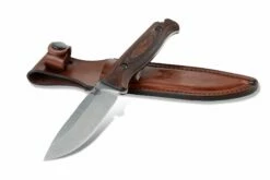 Benchmade Hunt Saddle Mountain Skinner Fixed Blade Wood (4.2" Stonewash) 15002