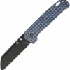 QSP Penguin Frame Lock Knife Blue Ti Fragtanium (3.06" Black SW) QS130-SFRG -CUTTING EDGE CUTLERY CO Sales ecbfc44519e7eed161cfa60dd101e8c5