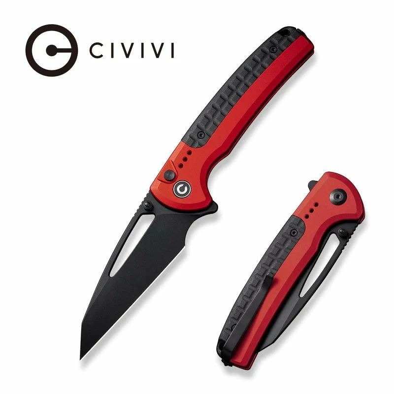 CIVIVI Sentinel Strike Button Lock Knife Red Alum (3.7" Black) C22025B-1 4 CIVIVI Sentinel Strike Button Lock Knife Red Alum (3.7" Black) C22025B-1 - Image 2