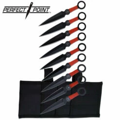 Perfect Point 9 Pc Throwing Knife Set (Black) 6.25'' PP-060-9